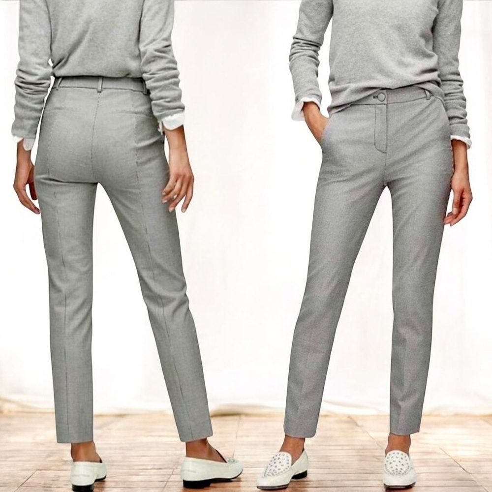 NWOT J. Crew ‘High-Rise Cameron’ Trousers in Houndstooth Print Size 10 Tall
